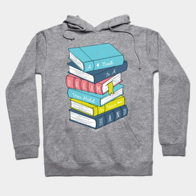 Stack of Books Hoodie by RachelKrueger